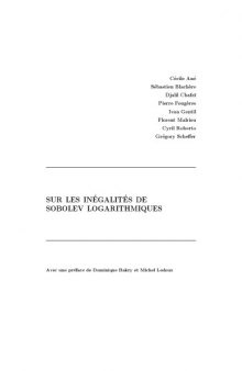 Sur les inégalités de Sobolev logarithmiques (On logarithmic Sobolev inequalities)