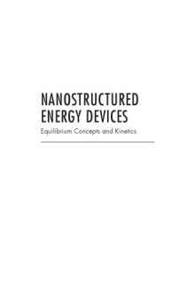 Nanostructured Energy Devices: Equilibrium Concepts and Kinetics