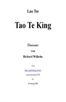 Tao Te King