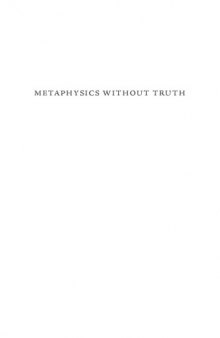 Metaphysics without truth : on the importance of consistency within Nietzsche's philosophy