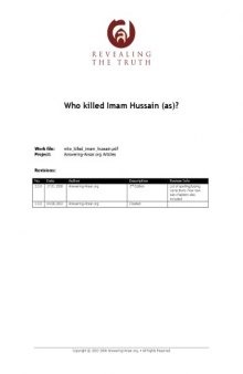 Who killed Imam Hussain (as)