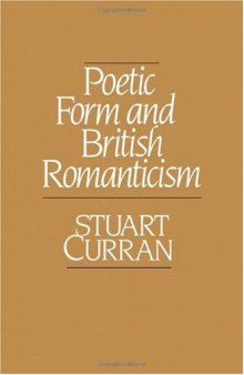 Poetic Form and British Romanticism