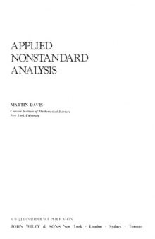 Applied nonstandard analysis