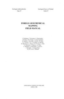 FOREGS geochemical mapping field manual