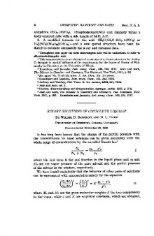 Binary solutions of consolute liquids