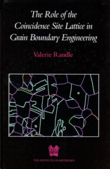 Role of the coincidence site lattice in grain boundary engineering, The