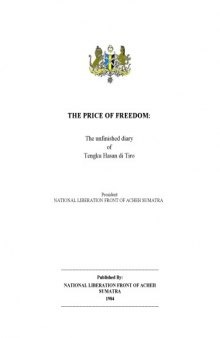 The price of freedom: the unfinished diary, Volume 1