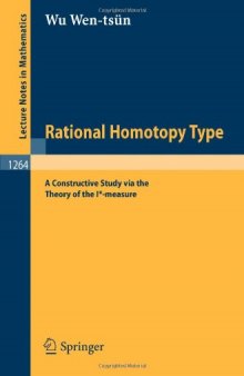 Rational Homotopy Type