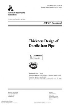 Thickness Design of  Ductile-Iron Pipe