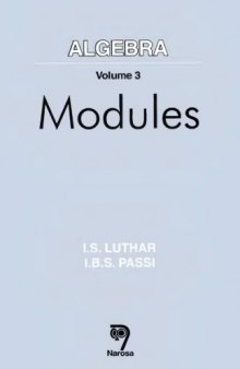 Algebra Vol 3. Modules
