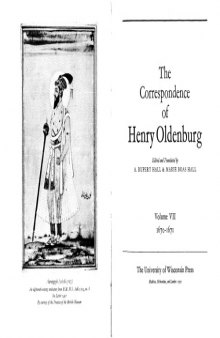 The Correspondence of Henry Oldenburg. 1670-1671
