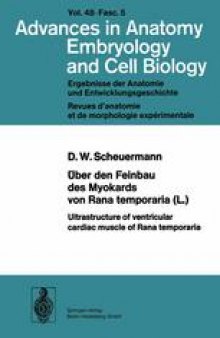 Uber den Feinbau des Myokards von Rana temporaria (L.) / Ultrastructure of ventricular cardiac muscle of Rana temporaria