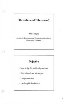 AVO Course Notes, Part 4. Three-term AVO Inversion
