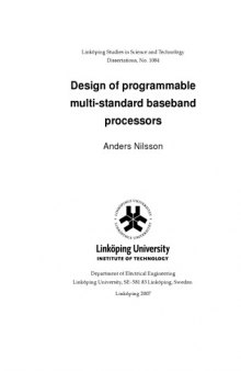 Design of programmable multi-standard baseband processors