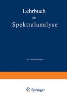 Lehrbuch der Spektralanalyse