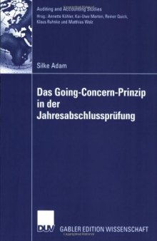 Das Going-Concern-Prinzip in der Jahresabschlussprüfung (Auditing and Accounting Studies)