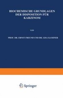 Biochemische Grundlagen der Disposition für Karzinom
