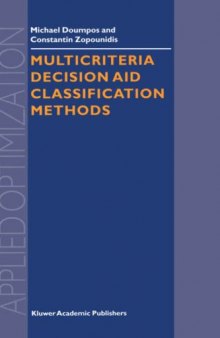 Multicriteria Decision Aid Classification Methods (Applied Optimization)