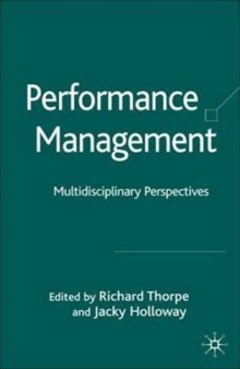 Performance Management: Multi-Disciplinary Perspectives  