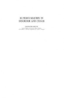 Supersymmetry in Disorder and Chaos