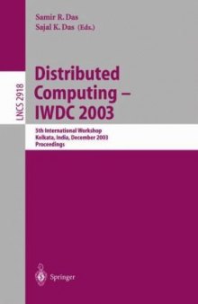 Distributed Computing - IWDC 2003: 5th International Workshop, Kolkata, India, December 27-30, 2003. Proceedings