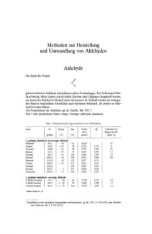 Houben-Weyl Methoden der organischen Chemie vol.E3 Aldehydes