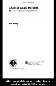 Chinese Legal Reform (European Institute of Japanese Studies East Asian Economics & Business Ser)