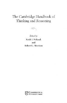 Cambridge Handbook of Thinking and Reasoning