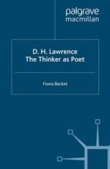 D. H. Lawrence The Thinker as Poet
