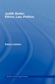 Judith Butler: Ethics, Law, Politics (Nomikoi Critical Legal Thinkers)