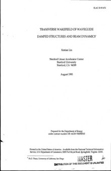 Waveguide-Damped Structures and Beam Dynamics [thesis]
