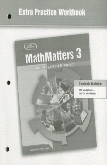 MathMatters 3: An Integrated Program, Extra Practice Workbook