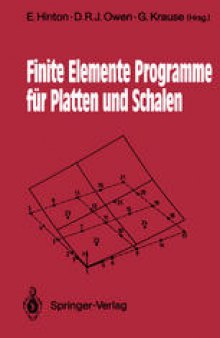 Finite Elemente Programme für Platten und Schalen