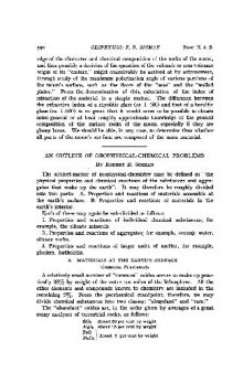 An Outline of Geophysical-Chemical Problems (1920)(en)(10s)