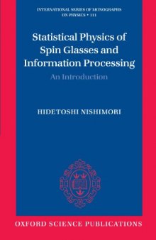 Statistical physics of spin glasses and information processing