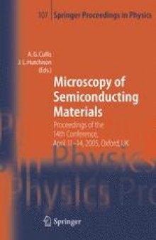 Microscopy of Semiconducting Materials: Proceedings of the 14th Conference, April 11–14, 2005, Oxford, UK