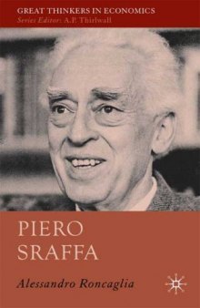 Piero Sraffa (Great Thinkers in Economics)