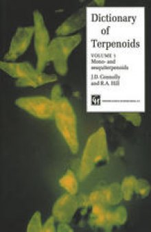 Dictionary of Terpenoids: Volume 1: Mono- and Sesquiterpenoids / Volume 2: Di- and higher Terpenoids / Volume 3: Indexes