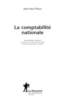 La comptabilité nationale  