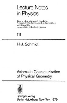 Axiomatic Characterization of Physical Geometry