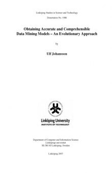 Obtaining accurate and comprehensible data mining models : an evolutionary approach