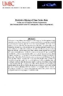 Predictive Mining of Time Series DatPredictive Mining of Time Series Data
