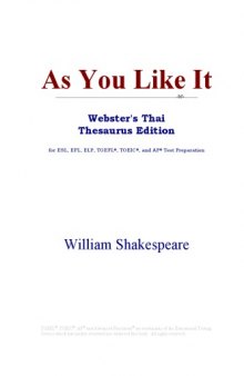 As You Like It (Webster's Thai Thesaurus Edition)