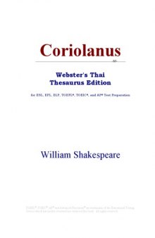 Coriolanus (Webster's Thai Thesaurus Edition)