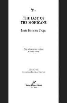 Last of the Mohicans (Barnes & Noble Classics Series)   