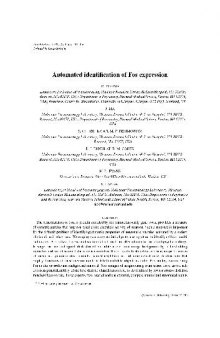 Automated identification of Fos expression