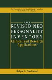 The Revised NEO Personality Inventory: Clinical and Research Applications