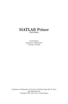 Matlab Primer