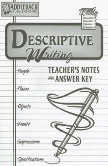 Descriptive Teacher Notes (Writing 4 Series)