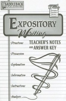 Expository Teacher Notes (Writing 4 Series)